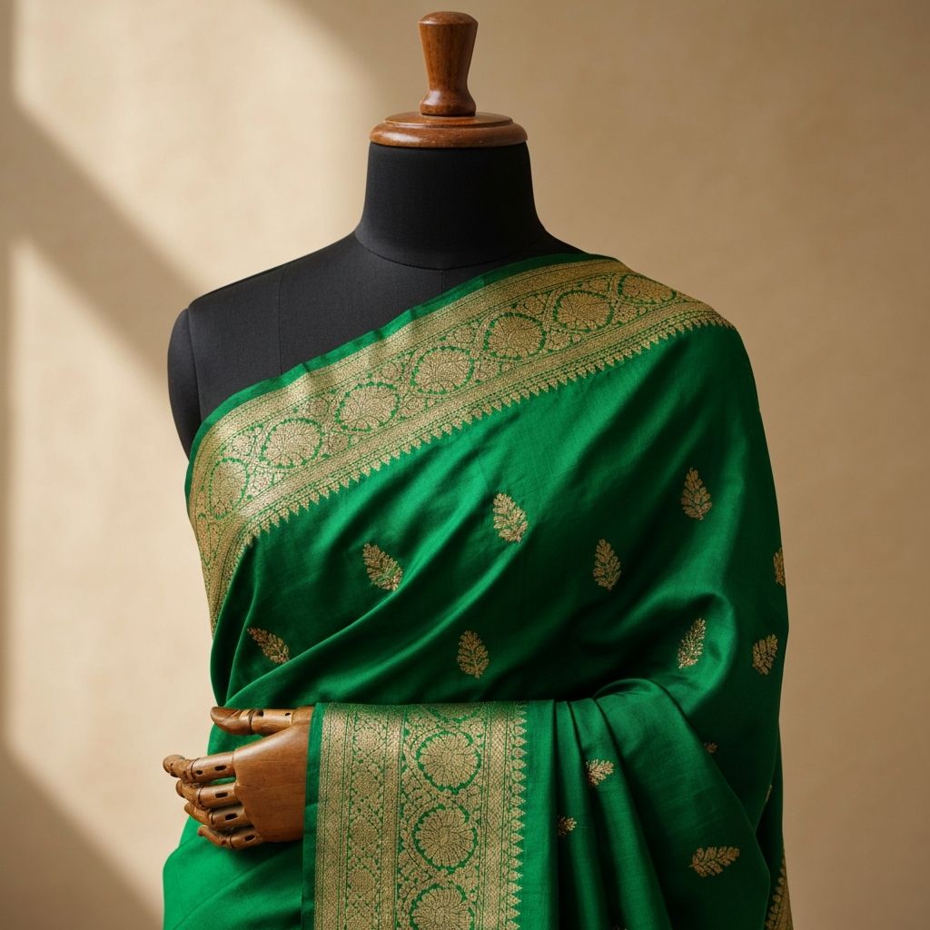 Emerald Green Kosa Silk