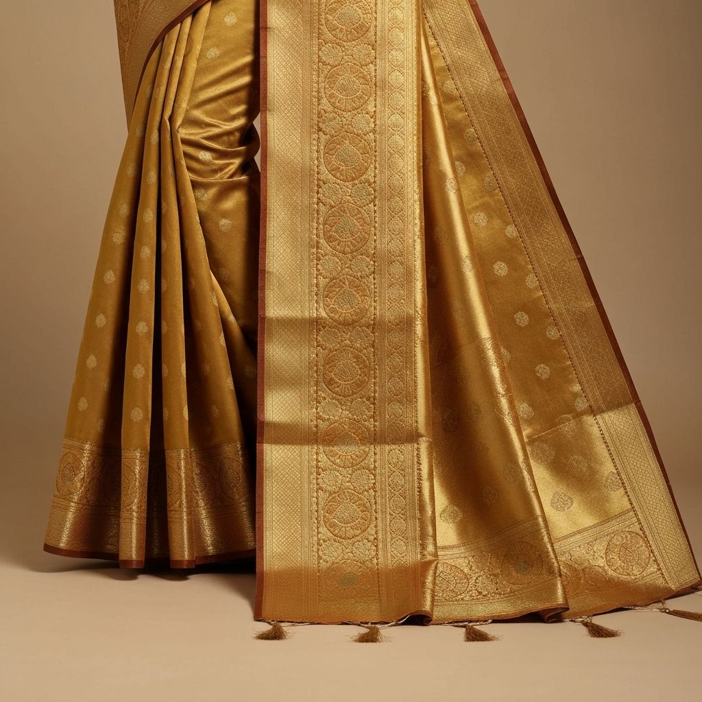 Golden Banarasi Saree