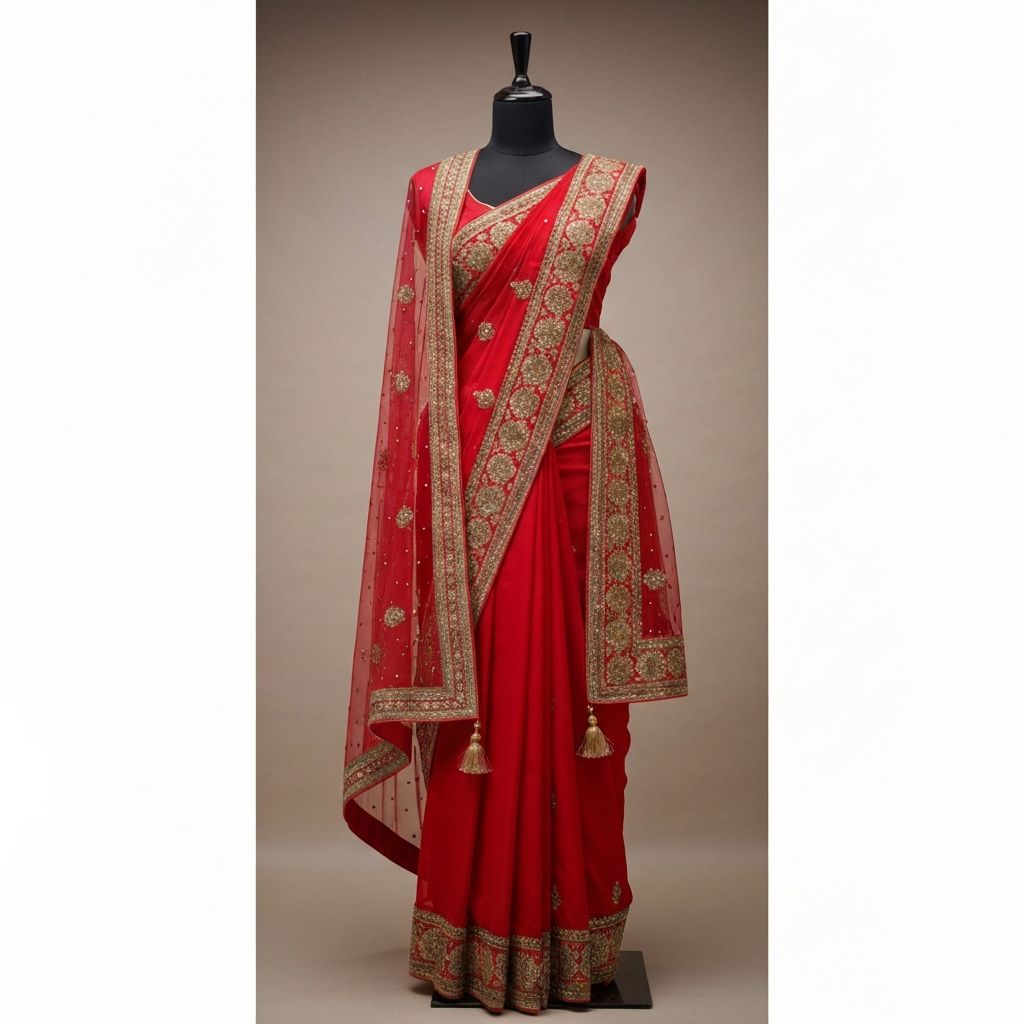 Red Wedding Saree