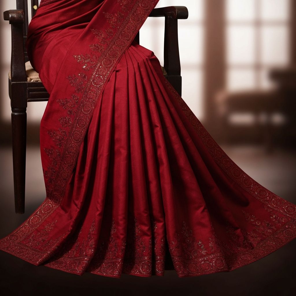Royal Maroon Bridal Saree